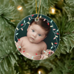 Adorno De Cerámica Pastel String ilumina a los primeros Navidades com<br><div class="desc">Primera Navidad Como abuelos adornan con luces de cuerdas pastel en rojo,  rosa,  menta y amarillo con un guión virgen y torpe en el otro lado personalizado con el año.</div>