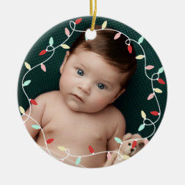 Adorno De Cerámica Pastel String ilumina a los primeros Navidades com