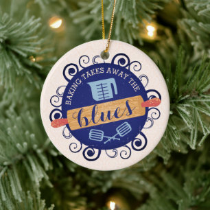 Adorno De Cerámica Pastelería de panadería, rodillos, caramelos, Na