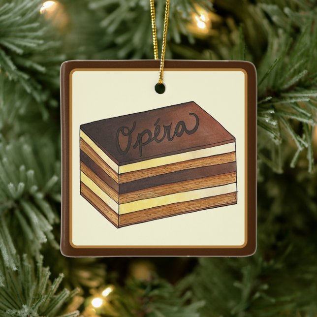 Adorno De Cerámica Pastelería francesa Opéra Cake Dessere (Árbol)