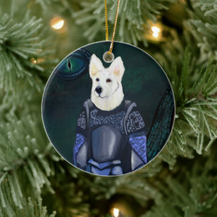 Adorno De Cerámica Pastor Alemán