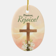Pastor Pascua Regocijo Cruz y Lirios Religioso