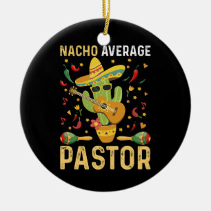 Adorno De Cerámica Pastor Promedio Nacho Líder Religioso Cinco De May