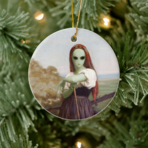 Adorno De Cerámica Pastora Alien de Bouguereau