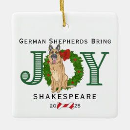 Adorno De Cerámica Pastores alemanes traen alegría