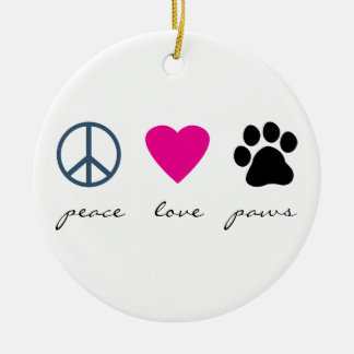 Adorno De Cerámica Patas del amor de la paz