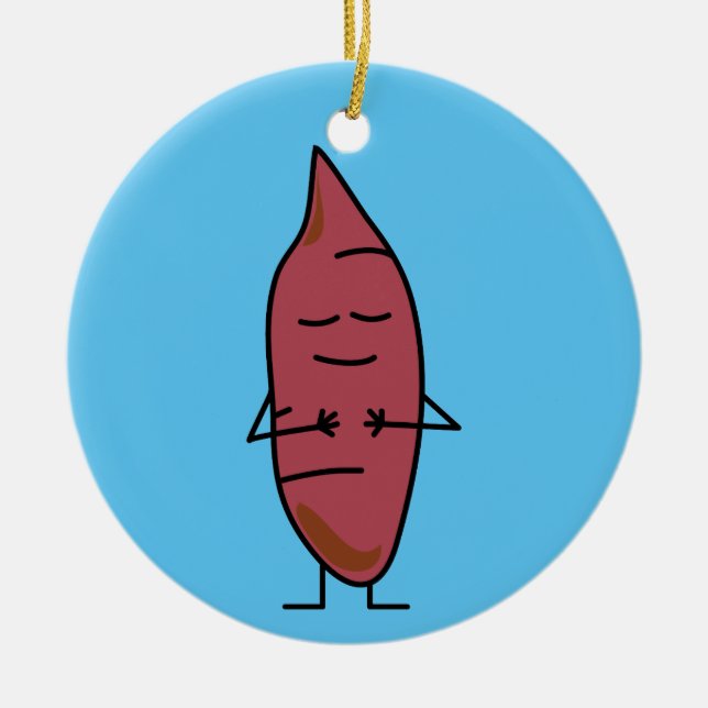 Adorno De Cerámica Patatas de los ñames del ñame de la patata dulce (Frente)