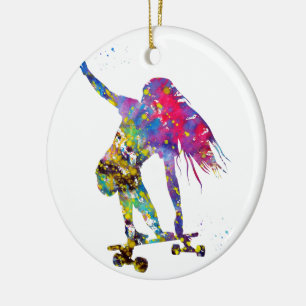 Adorno De Cerámica Patinador, monopatín