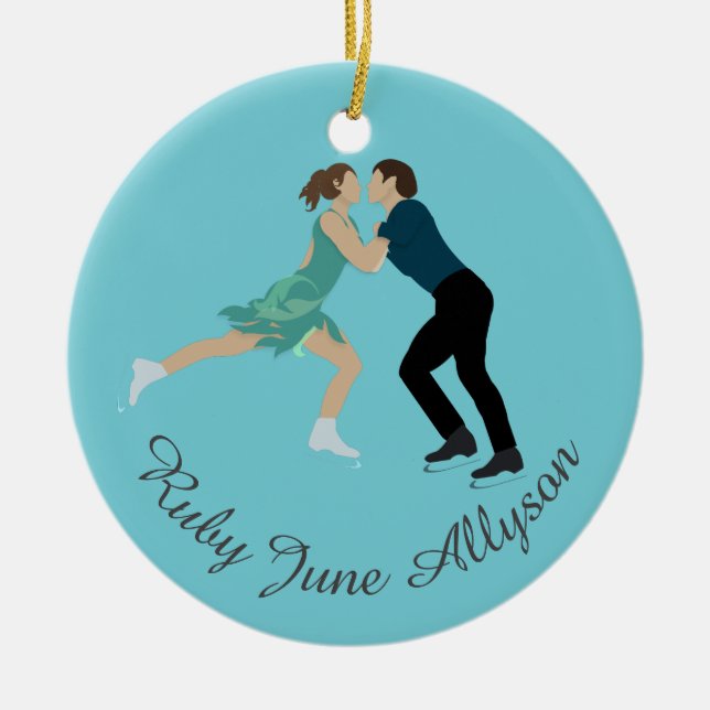 Adorno De Cerámica Patinaje artístico (Frente)