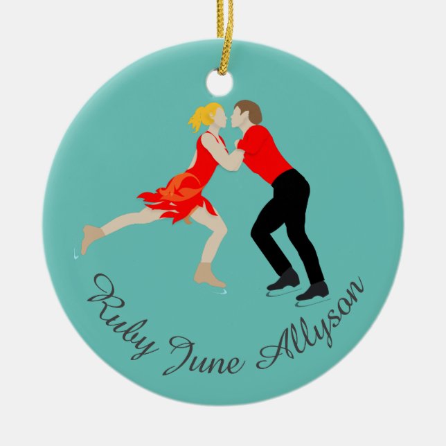 Adorno De Cerámica Patinaje artístico (Frente)