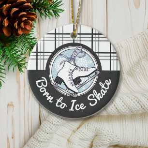 Adorno De Cerámica Patinaje sobre hielo personalizado moderno y lindo