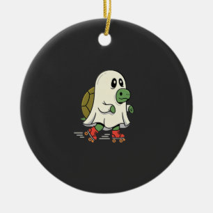 Adorno De Cerámica Patines De Rodillos De Tortuga Fantasma Diseño De 