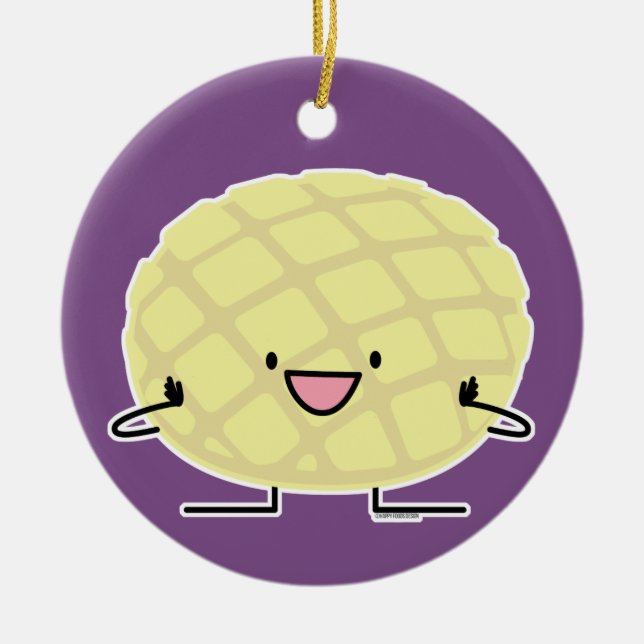 Adorno De Cerámica Patisserie dulce del pan del concha japonés de la (Frente)