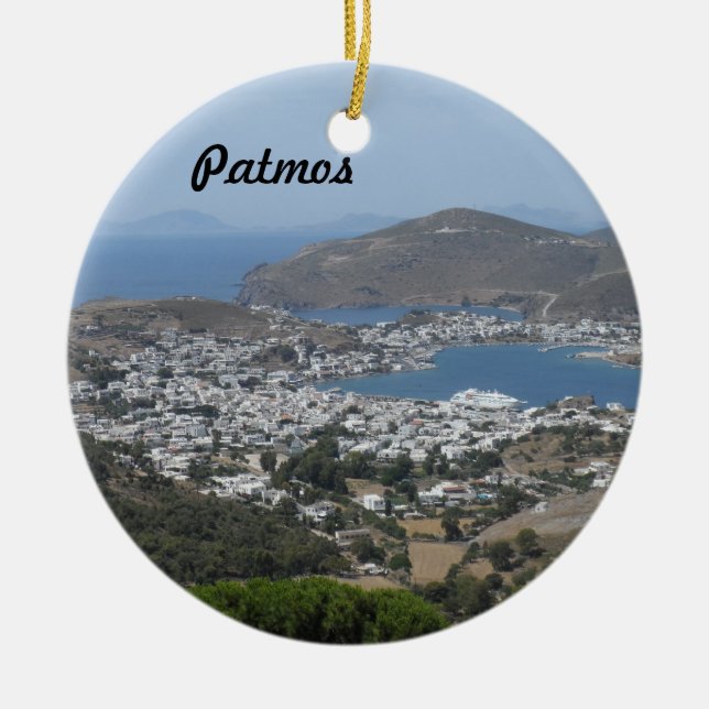 Adorno De Cerámica Patmos, Grecia (Frente)
