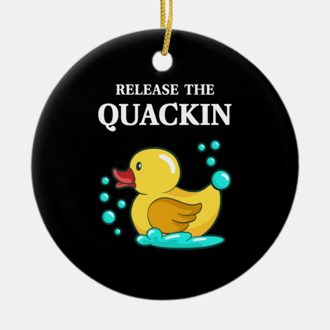 Adorno De Cerámica Pato - Libere El Quackin (Frente)