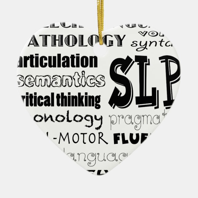 Adorno De Cerámica Patólogo del lenguaje del habla (Frente)