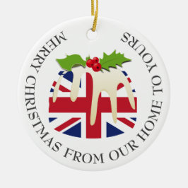 Adorno De Cerámica Patriótico | Navidades Pudding | BANDERA BRITÁNICA
