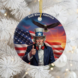 Adorno De Cerámica Patriotismo clásico americano