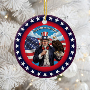 Adorno De Cerámica Patriotismo clásico americano