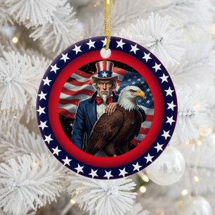 Adorno De Cerámica Patriotismo clásico americano