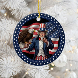 Adorno De Cerámica Patriotismo clásico americano