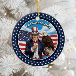 Adorno De Cerámica Patriotismo clásico americano