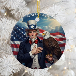 Adorno De Cerámica Patriotismo clásico americano