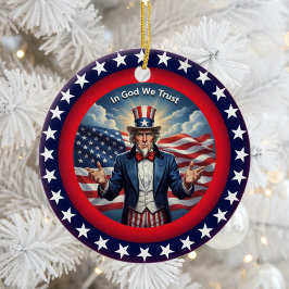 Adorno De Cerámica Patriotismo clásico americano