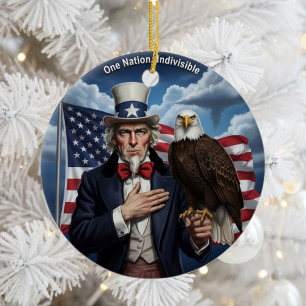 Adorno De Cerámica Patriotismo clásico americano