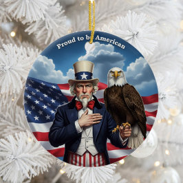 Adorno De Cerámica Patriotismo clásico americano