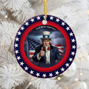 Adorno De Cerámica Patriotismo clásico americano