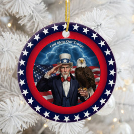 Adorno De Cerámica Patriotismo clásico americano