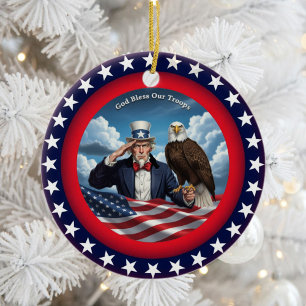 Adorno De Cerámica Patriotismo clásico americano