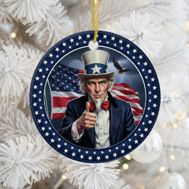 Adorno De Cerámica Patriotismo clásico americano