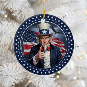 Adorno De Cerámica Patriotismo clásico americano