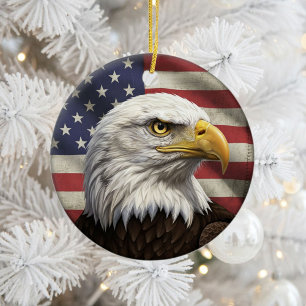 Adorno De Cerámica Patriotismo clásico americano