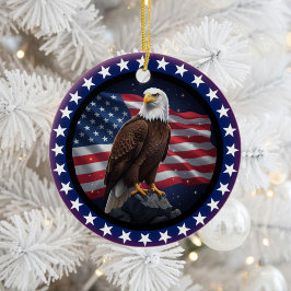 Adorno De Cerámica Patriotismo clásico americano