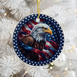Adorno De Cerámica Patriotismo clásico americano