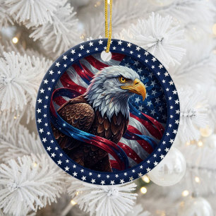 Adorno De Cerámica Patriotismo clásico americano
