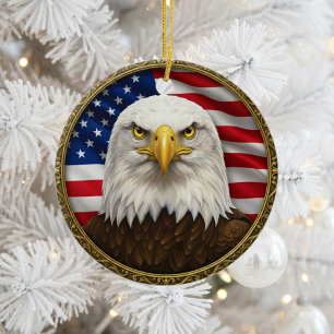 Adorno De Cerámica Patriotismo clásico americano