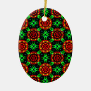 Adorno De Cerámica Patrón abstracto boho elegante moderno floral #504
