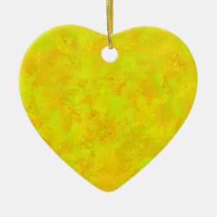 Adorno De Cerámica Patrón abstracto de naranja verde amarillo