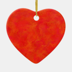 Adorno De Cerámica Patrón abstracto del Naranja rojo