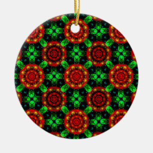 Adorno De Cerámica Patrón abstracto elegante boho moderno floral #504