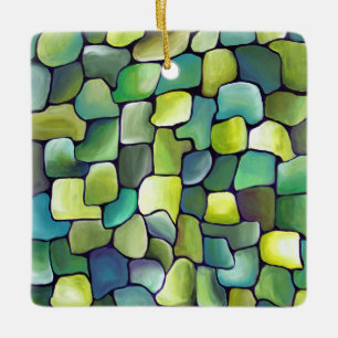 Adorno De Cerámica Patrón acuarela ArtDeco Tile Resumen moderno