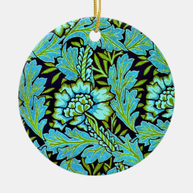 Adorno De Cerámica Patrón anémico de William Morris, (Frente)