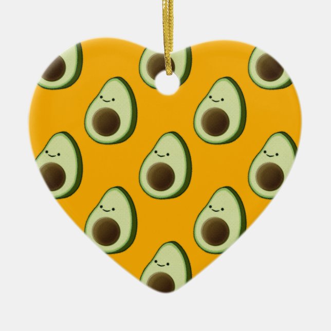 Adorno De Cerámica Patrón de aguacate (Frente)