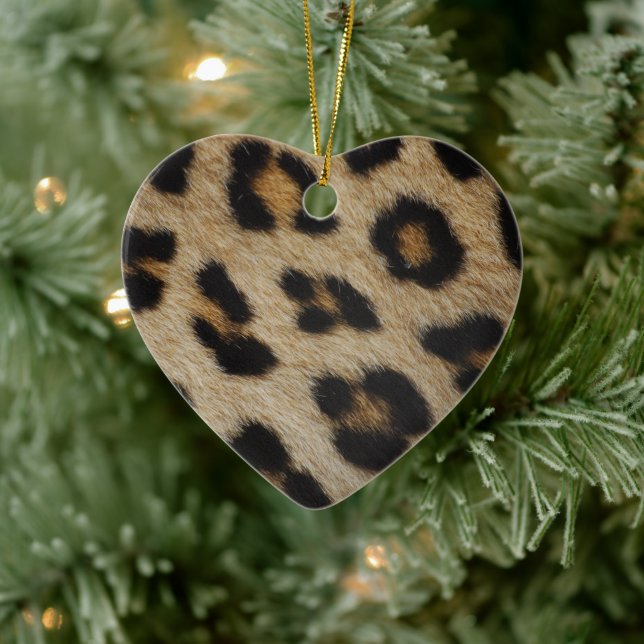Adorno De Cerámica Patrón de animal de piel de leopardo elegante de m (Árbol)
