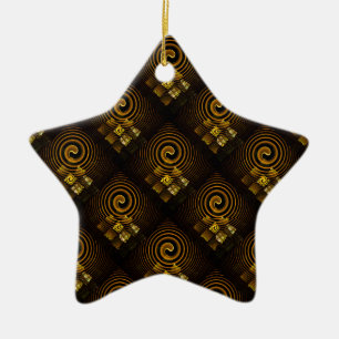 Adorno De Cerámica Patrón de arte abstracto boho elegante moderno dor