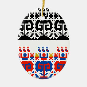 Adorno De Cerámica Patrón de arte folclórico de Bulgaria